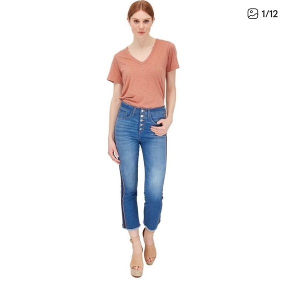 Veronica Beard Carolyn 10" Baby Boot Tuxedo Stripe 27 - Picture 3 of 11